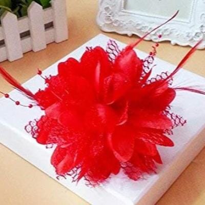 Bandeau Cheveux - PearlBloom™ - Rouge - Coiffure Enchanté