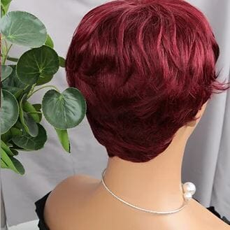 Perruque - PixieGlam™ - Bordeaux - Coiffure Enchanté