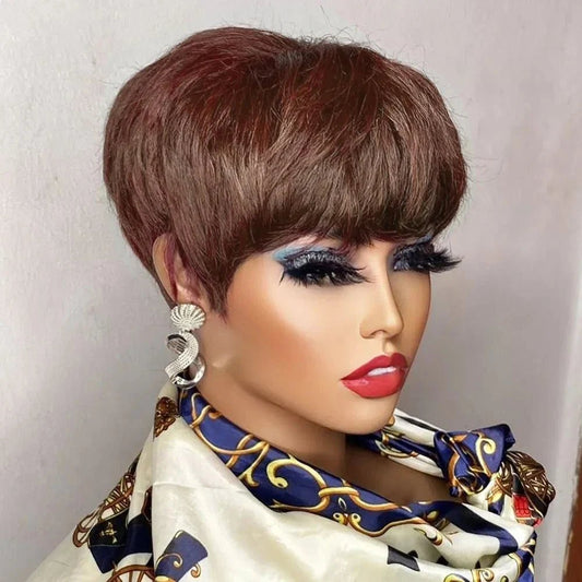 Perruque - PixieGlam™ - Brun - Coiffure Enchanté