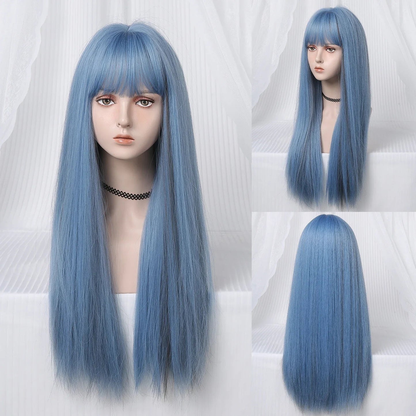 Perruque - SyntheticHairWig™ - Bleu - Coiffure Enchanté