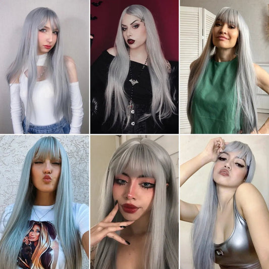 Perruque - SyntheticHairWig™ - Gris Cendré - Coiffure Enchanté