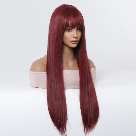 Perruque - SyntheticHairWig™ - Rouge Vin - Coiffure Enchanté